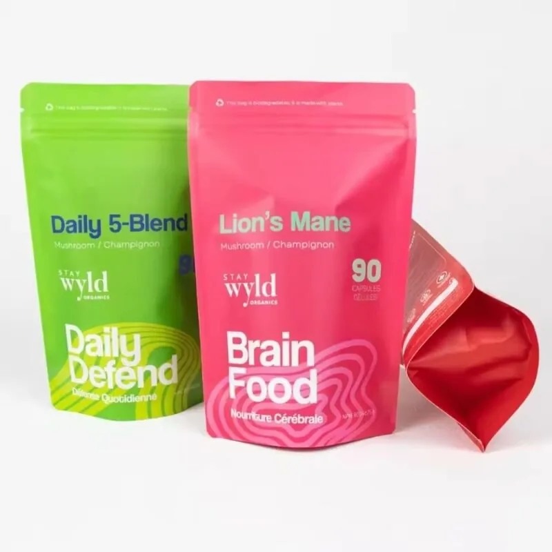 Food-Grade Compostable Stand-Up Pouch – Biodegradable PLA Structure view 2