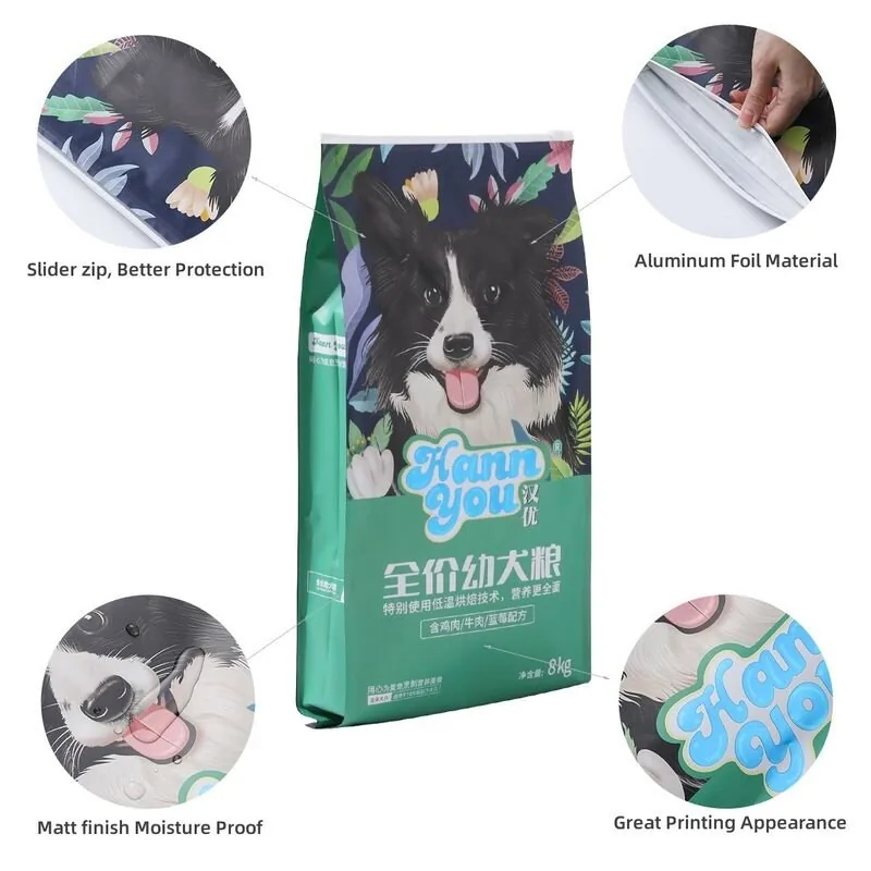 8kg Custom Flat Bottom Pet Food Bag view 6