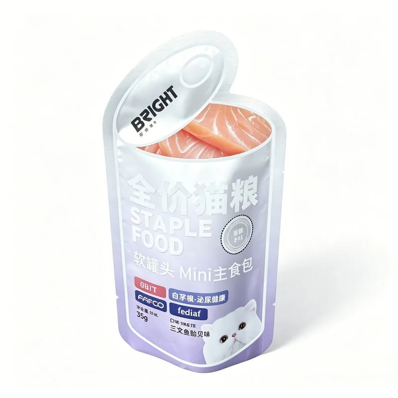 Custom Mini Retort Pouch for Salmon Flavor Cat Staple Wet Food view 4