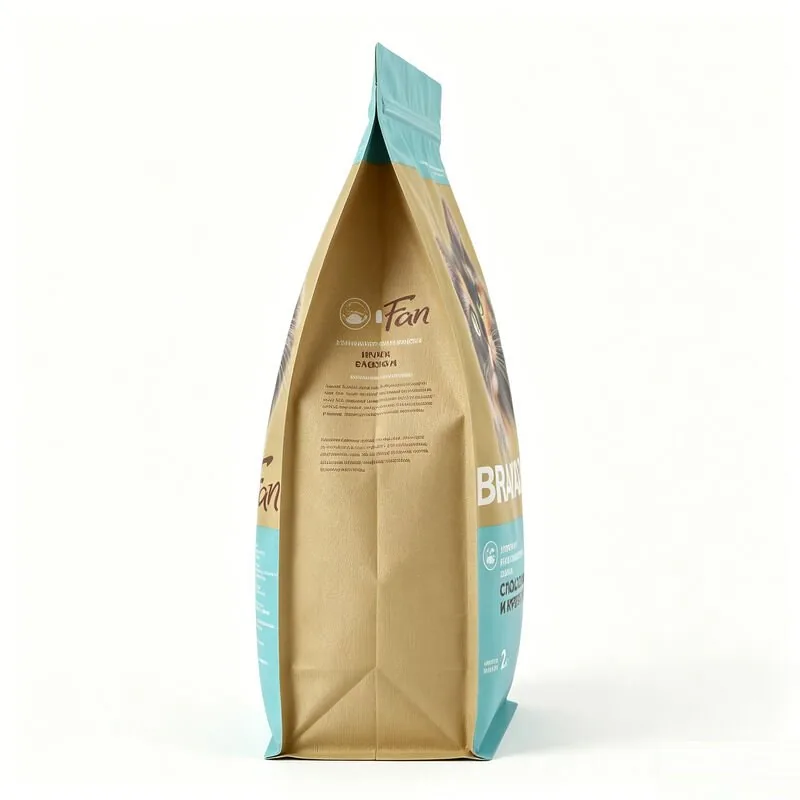 Custom Eight Side Seal Flat Bottom Cat Food Pouch view 3