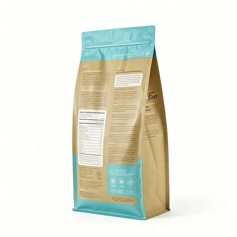 Custom Eight Side Seal Flat Bottom Cat Food Pouch view 4