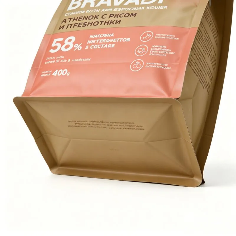 400g Small-Pack Flat Bottom Cat Food Pouch view 4