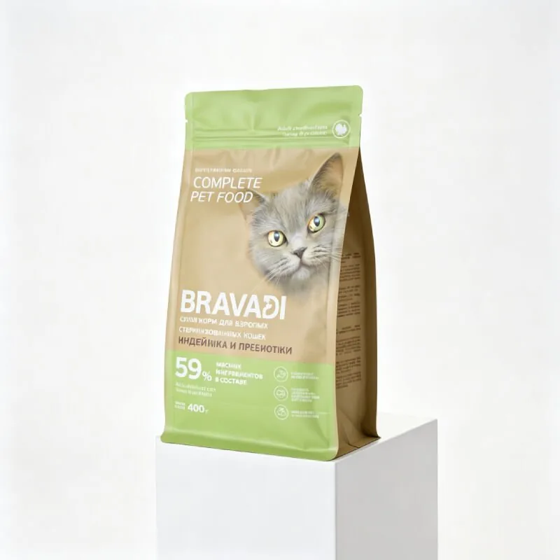 Flat Bottom Cat Food Pouch (50g-50KG)