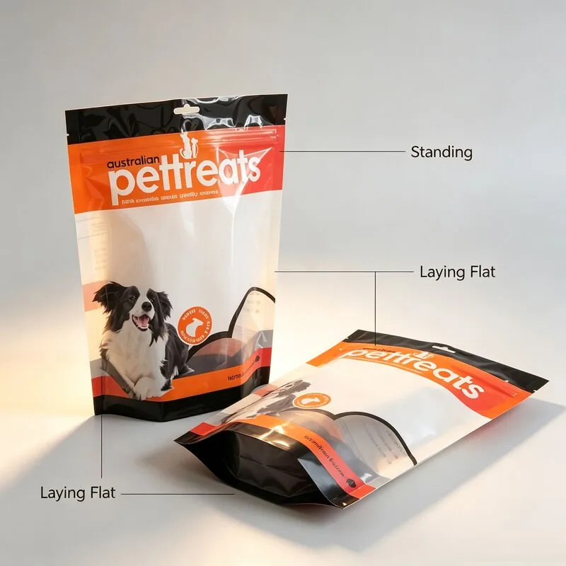Custom Stand Up Doypack Pet Food Bags With Zipper 100g-2.5kg OEM view 3