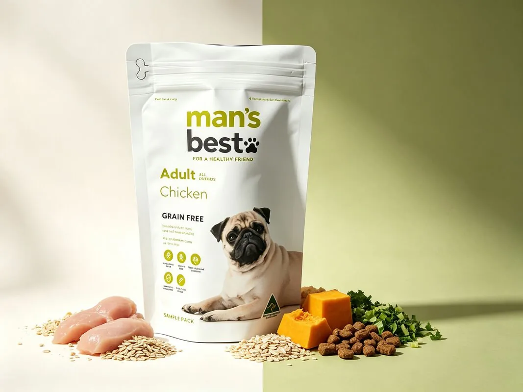 Pull Tab Zipper Stand Up Pet Food Pouches Custom OEM Print view 6
