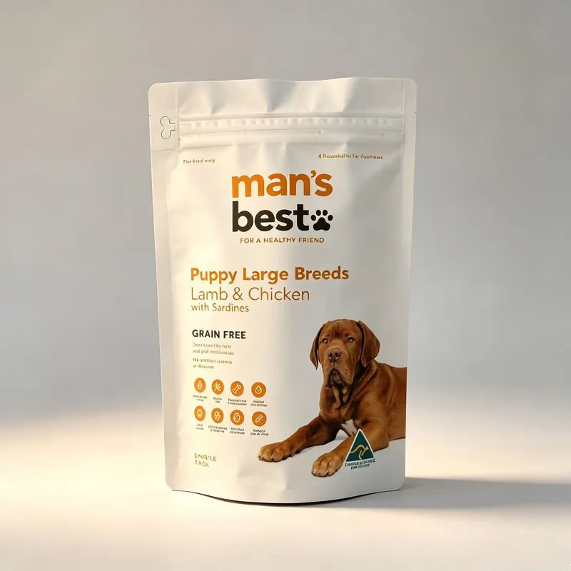 Aluminum Foil Stand Up Pouches Pull Tab Zipper Custom Dog Food Doypack OEM