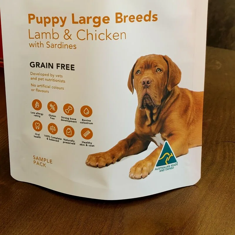 Aluminum Foil Stand Up Pouches Pull Tab Zipper Custom Dog Food Doypack OEM view 2