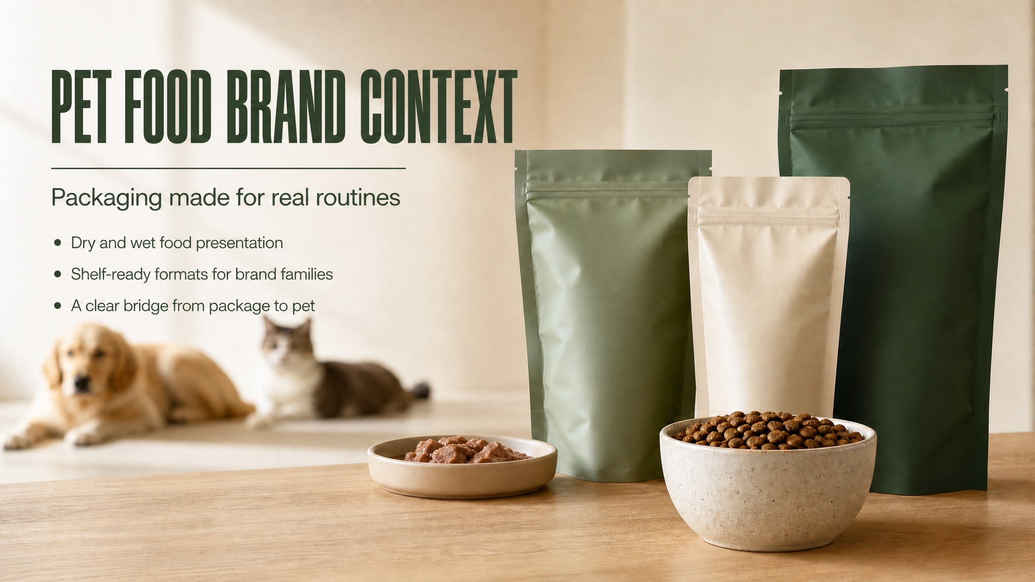 KindPack Pouch pet food brand packaging in context
